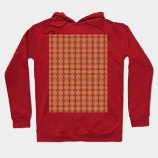 Psychedelic Orange Red Geometry Pattern Hoodie